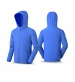 Lightweight breathable moon blue hooded sports windbreaker jacket for active running - S / Tops / Translucent Blue Cat Eye Metal Decor