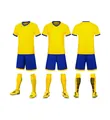 Completo da calcio giallo e blu con maglia, pantaloncini e calzettoni - Giallo
