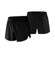 Professional men's quick-dry sports running shorts with double layer liner in black - S / Bottoms / Black