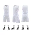 Completo basket bianco ad asciugatura rapida e scarpe sportive abbinate per allenamento - 3XS / Top E Pantaloni / Bianco