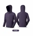 Men's deep purple lightweight breathable hooded sports windbreaker jacket for outdoor running - S / Tops / Deep Purple