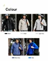 Veste coupe-vent de sport légère et respirante à capuche en noir beige et bleu - S / Hauts / Bleu Royal (Doublé de Polaire)