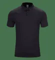 Premium black sports polo shirt made from moisture-wicking sun-protection fabric - S / Tops / Basic Black