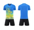 Quick-drying dragon boat racing jersey set in blue and yellow with dragon print - M / Top And Bottom (L3303) / Blue