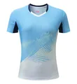 Blau-weißes, schnelltrocknendes Badminton-Trikot für sportliches Training - M / Oberteil Und Unterteil / Eisblau