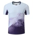 Lila-weißes Sport-T-Shirt aus Eisseide, schnelltrocknend für Badminton im Sommer - M / Oberteil Und Unterteil / Sternenviolett