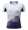 Sportliches Badminton-T-Shirt aus Eisseide mit lila Verlaufs-Punktmuster Design - M / Oberteil Und Unterteil / 1610 Sternenviolett (Damen)