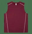 Débardeur de sport respirant à séchage rapide bordeaux avec liserés blancs - M / Hauts / Rouge Angola