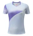 Professionelles, schnell trocknendes Badminton-Sport-T-Shirt mit lila Farbverlauf - M / Oberteil Und Unterteil / Zwielichtviolett