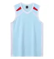 Light blue quick-dry breathable basketball jersey tank top with V-neck for sports - 3XS (110-120CM) / Top And Bottom / Light Blue