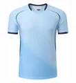 Hellblaues kurzärmeliges schnelltrocknendes Badminton-Sport-T-Shirt für Damen und Herren - M / Oberteil Und Unterteil / Blasses Nebelblau