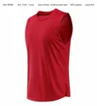 Maroon quick-dry athletic vest with split hem and breathable pinhole fabric - Burgundy