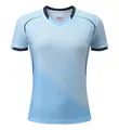 Hellblaues schnelltrocknendes Eisseide-Badminton-Sport-T-Shirt für Damen und Herren - M / Oberteil Und Unterteil / Blasses Nebelblau