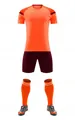 Ensemble de maillot de football respirant orange et bordeaux avec short et chaussettes - 3XS / Haut Et Bas / Orange
