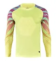 Front view of fluorescent yellow goalkeeper jersey with padded chest protection - XXS / Top And Bottom / Bright yellow