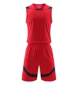 Red basketball jersey and shorts set for sports training - L / Top And Bottom / Red