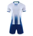 Tenue d'entraînement de football à séchage rapide avec dégradé bleu et blanc - 3XS / Haut Et Bas / Blanc