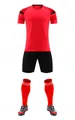Maillot de foot rouge respirant avec short noir et chaussettes rouges pour sport - 3XS / Haut Et Bas / Rouge