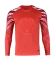 Red long-sleeve soccer goalkeeper jersey with geometric shoulder prints and chest detail - XXS / Top And Bottom / Red