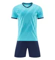 Completo da allenamento calcio traspirante azzurro e blu navy con motivo a fulmine - Azzurro