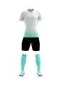 Breathable mint green gradient soccer uniform set with jersey, shorts, socks, and cleats - 4XS / Top And Bottom / White