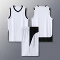 Completo basket maglia e pantaloncini stile americano spalla stretta bianco e nero, modello 612 - bianco e nero