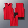 Completo da basket stile americano rosso per adulti e bambini - Rosso