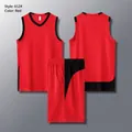Completo da basket stile americano rosso per adulti e bambini - Rosso