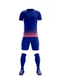 Blue gradient quick-dry breathable soccer kit including jersey, shorts, socks and shoes - Royal Blue