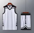 Conjunto de camiseta de baloncesto blanca y negra para hombre y niño ideal entrenamiento - 3XS / Top Y Pantalón / Blanco