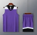 Lila Basketball-Trikot-Set mit atmungsaktivem Mesh-Gewebe und Quick-Dry-Design - Lila
