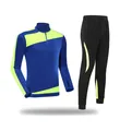 Professioneller zweiteiliger Fußball-Trainingsanzug mit blauem Oberteil und schwarzer Sporthose - 3XS / Oberteil Und Unterteil / Königsblau