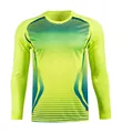 Maillot de gardien de but adulte à manches longues vert fluo avec motif de nid d'abeille. - M / Hauts / Vert Fluorescent