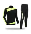 Professioneller schwarz-neongrüner Fußball-Trainingsanzug mit 1/4-Reißverschlussjacke - 3XS / Oberteil Und Unterteil / Schwarz Grün