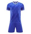Completo da calcio blu traspirante con motivo a fulmine per tutte le squadre sportive - Blu Reale