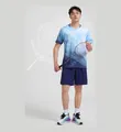 Men's professional blue gradient badminton jersey suit with breathable quick-dry fabric - Men's Blue