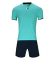Ensemble de football séchage rapide cyan et bleu marine pour entraînement et matchs - Bleu clair