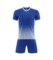 Blue and white soccer uniform set for men and kids sports training - 3XS / Top And Bottom / Royal Blue