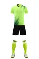 Fluorescent green soccer jersey set with black shorts and matching socks for sports - Fluorescent Green