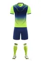 Complete navy and lime green gradient sports jersey set including top, shorts, socks and shoes - 4XS / Top And Bottom / Fluorescent Green