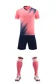 Full soccer training kit featuring pink jersey, navy shorts, and matching socks. - 3XS / Top And Bottom / Fluorescent Pink