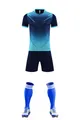 Ensemble complet de football avec maillot, short, chaussettes et chaussures sur blanc - Bleu Marine