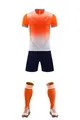 Full orange gradient soccer uniform set with jersey, shorts, socks and cleats - 3XS / Top And Bottom / 3 Pieces/Pack (Includes Jersey, Shorts, Socks) / Fluorescent Orange