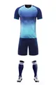 Mens blue soccer jersey set with gradient dots and shorts for sports training - 4XS / Top And Bottom / Sapphire Blue