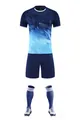 Blue gradient adult soccer jersey set with shorts and socks for sports training - Sapphire Blue