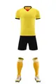 Professional soccer uniform set including yellow jersey, black shorts, socks, and cleats. - 3XS / Top And Bottom / Yellow