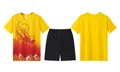 Men's dragon boat racing sports uniform set featuring vibrant red dragon prints - M / Top And Bottom / Short Sleeve Set / Yellow