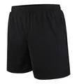 Close-up detail of black breathable football training shorts with elastic waist band - 3XS / Bottoms / Black