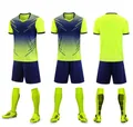 Quick-dry soccer uniform set with jersey, shorts, socks and shoes in neon yellow - 20 / Top And Bottom / Fluorescent Green