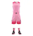 Professional gradient pink men's basketball jersey set including shorts, socks and shoes - 4XS / Top And Bottom / Pink